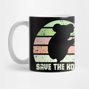 Save the Koala Vintage Retro Animal Lovers Gift Mug